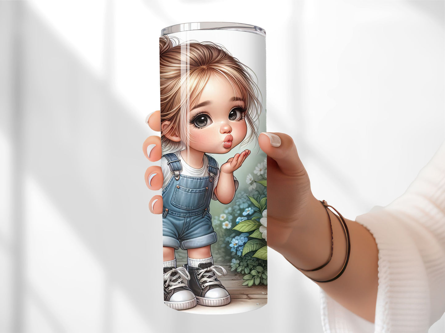 Little Girl and Baby Chicks Tumbler