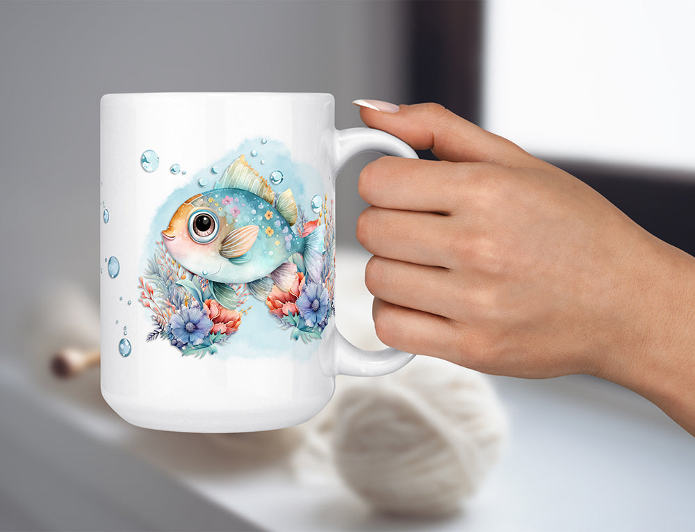 Fish Mug - Under Water Aquarium Coffee Cup - Drinkware