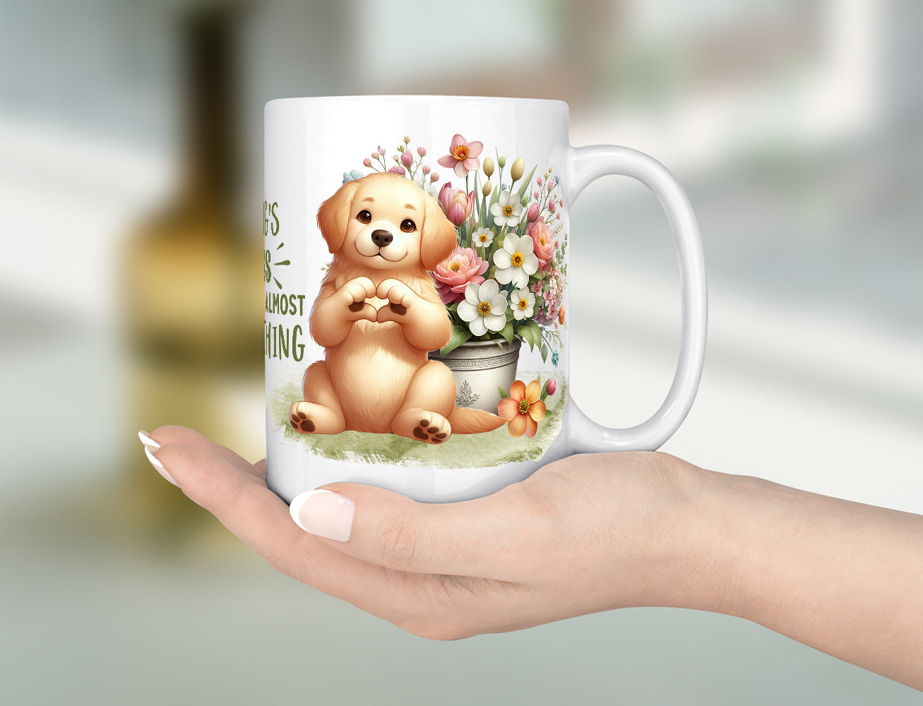 Golden Retriever Dog Mug - Puppy Ceramic Coffee Cup