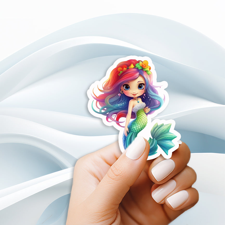 Cute Mermaid Sticker - Water Proof Sticker