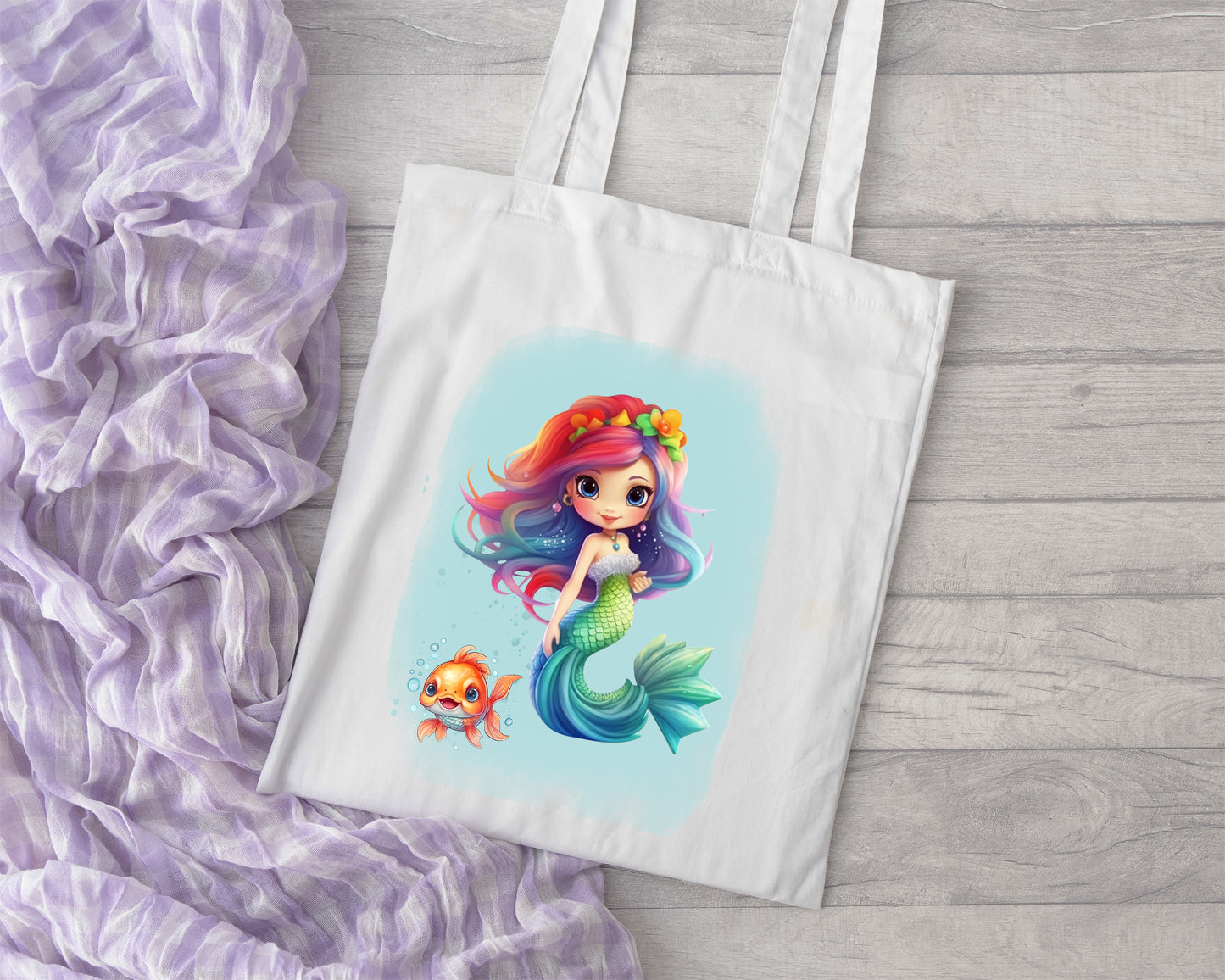 Sweet Mermaid Tote Bag - Personalize It!