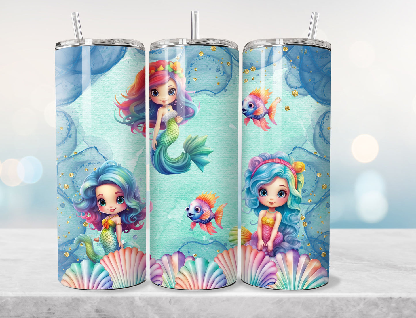 Mermaid and Friends 20oz Stainless Steel Tumbler