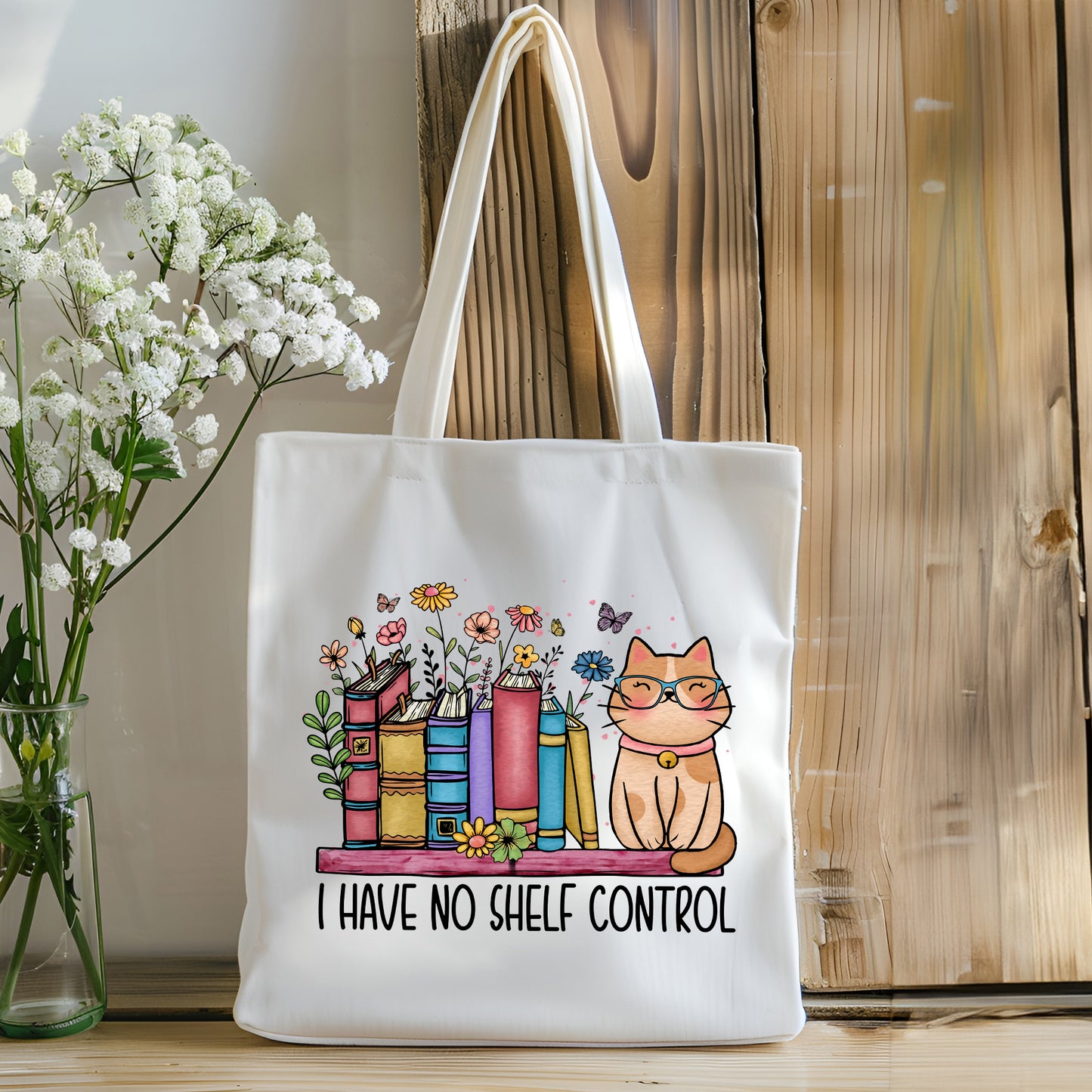Funny Canvas Tote Bag - Shelf Control