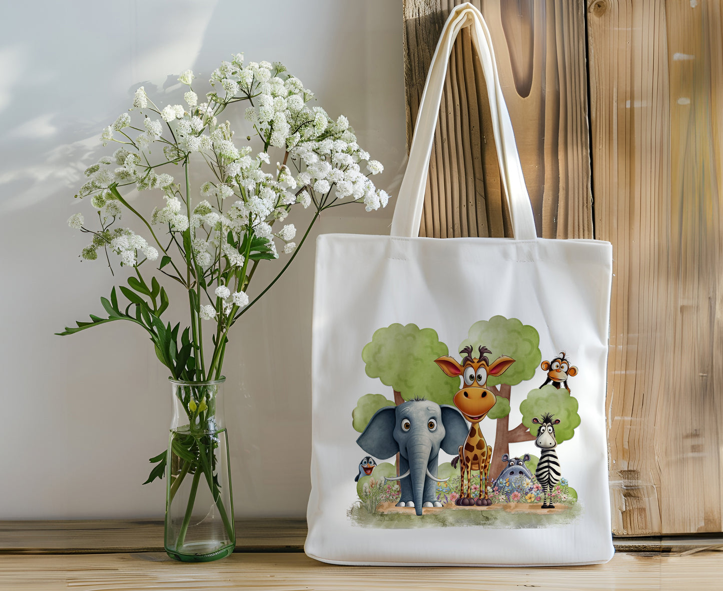 Funny Zoo Animals Tote - Reusable Bag - Personalize It!