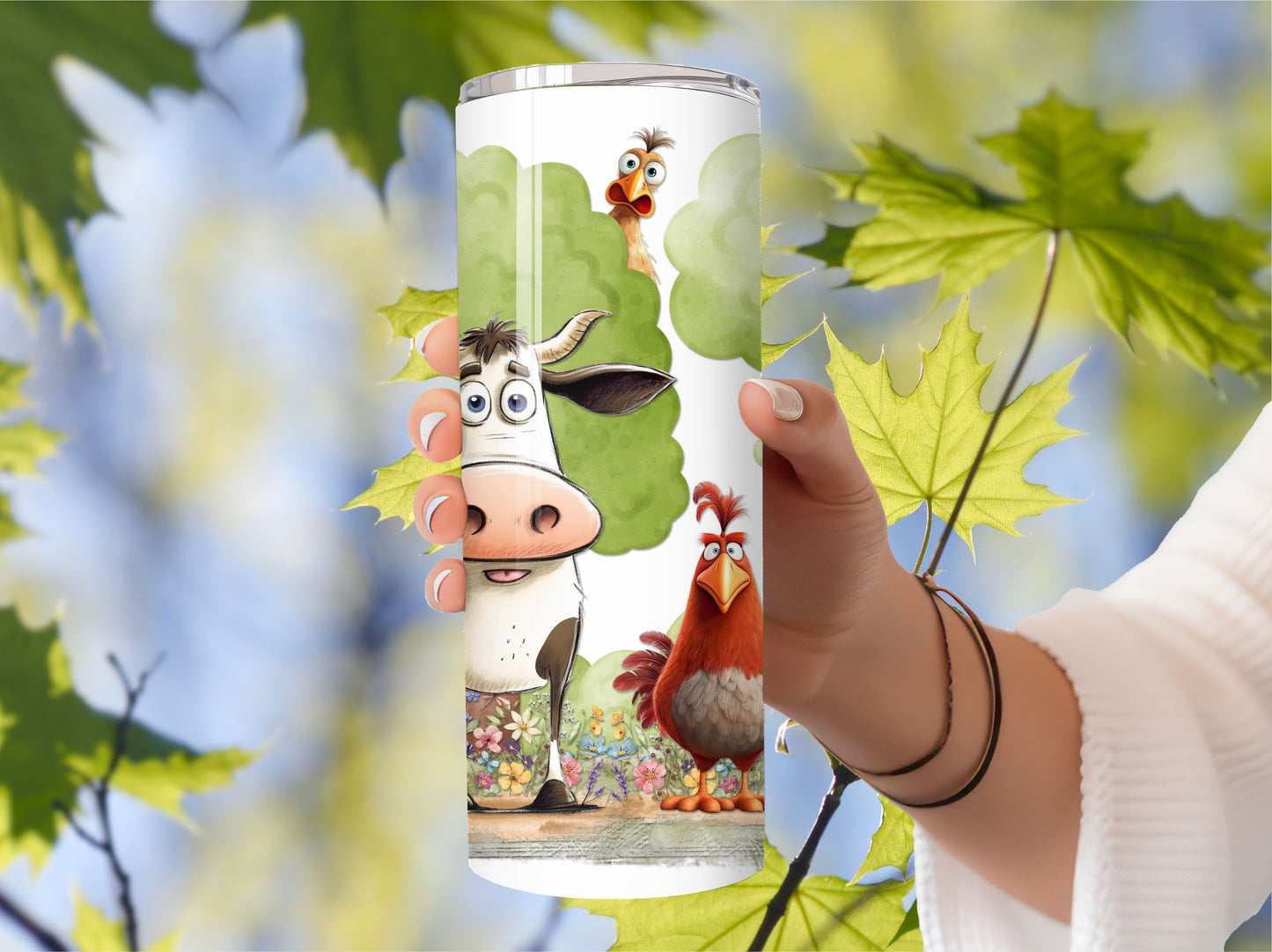 Funny Farm Animals Tumbler - Insulated Stainless Steel Hot/Cold Tumbler