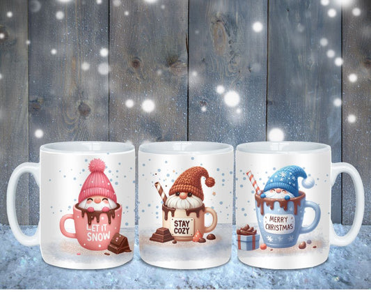 Gnomes Ceramic Mug - Christmas Holiday Mug Cup