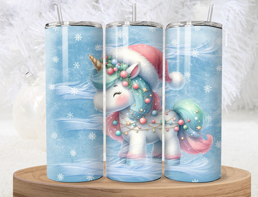 Sweet Christmas Unicorn - Tumbler