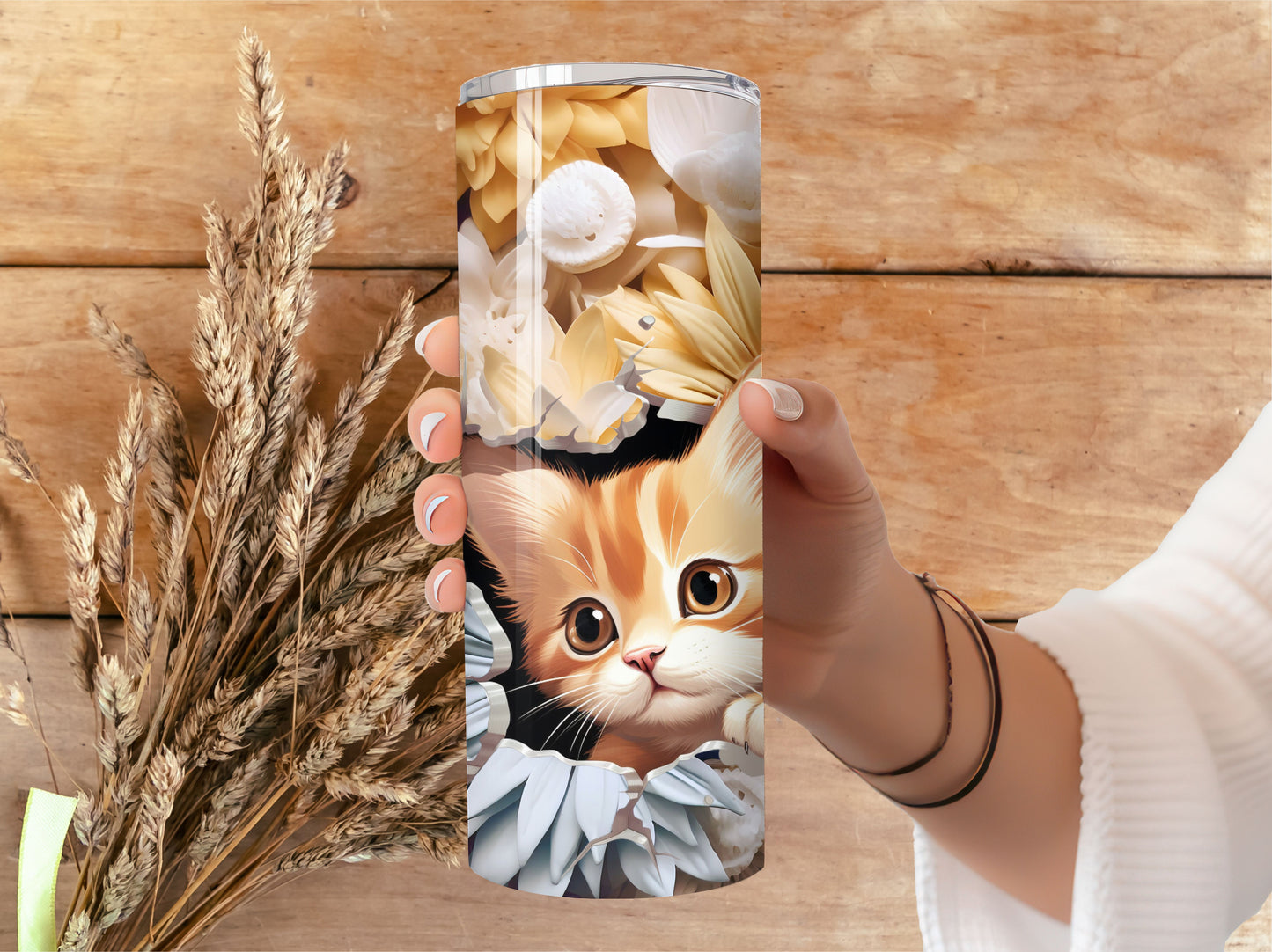 Kitten Cat Tumbler - 20oz Stainless Steel