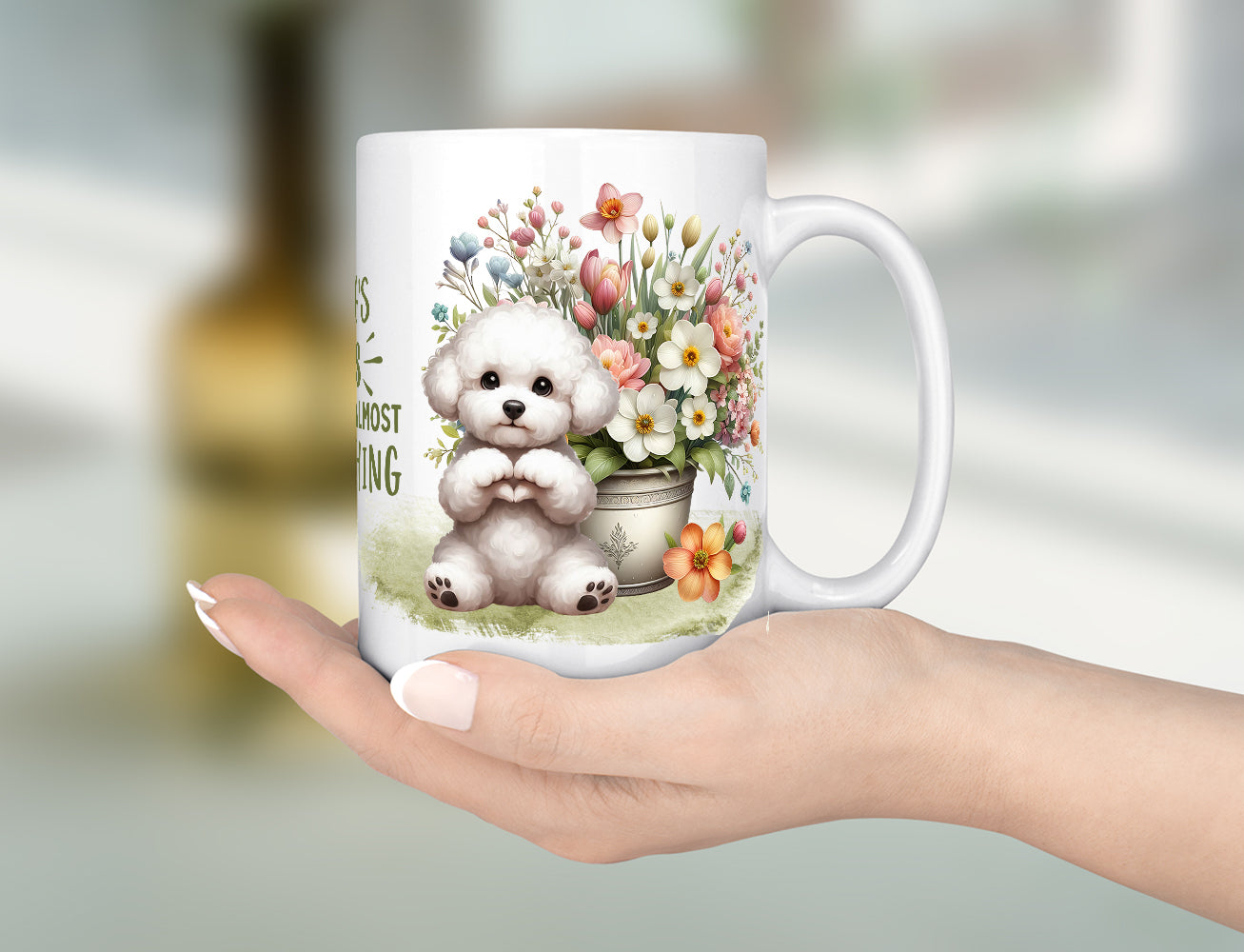 Bichon Dog Mug - Puppy Ceramic Coffee Cup