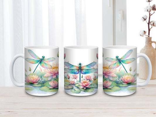 DragonFly Mug - 15oz Ceramic Coffee Cup