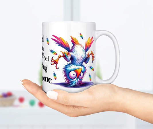 Funny Ceramic Mug with Silly Birds - Coffee Cup