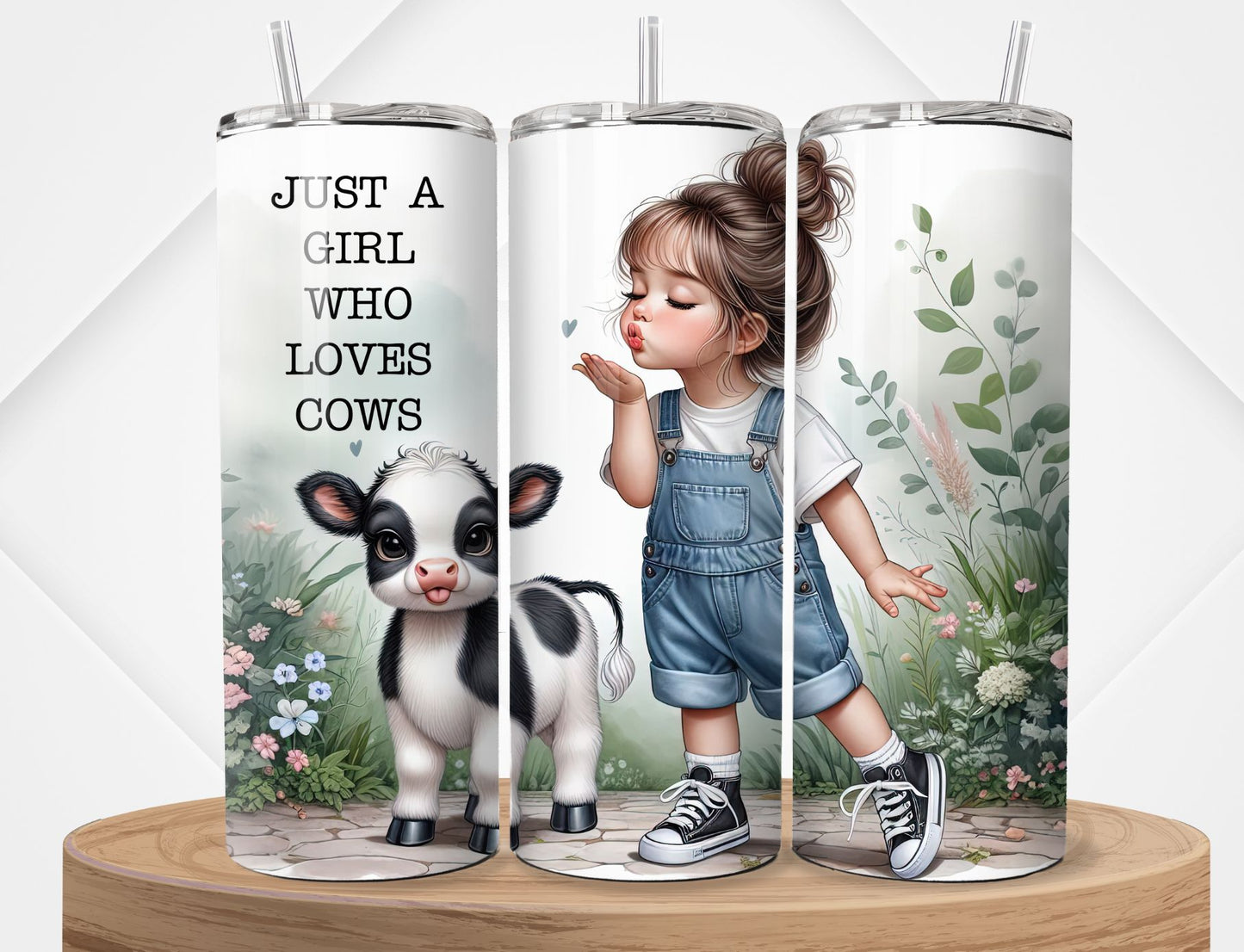 Little Girl and Baby Cow Tumbler