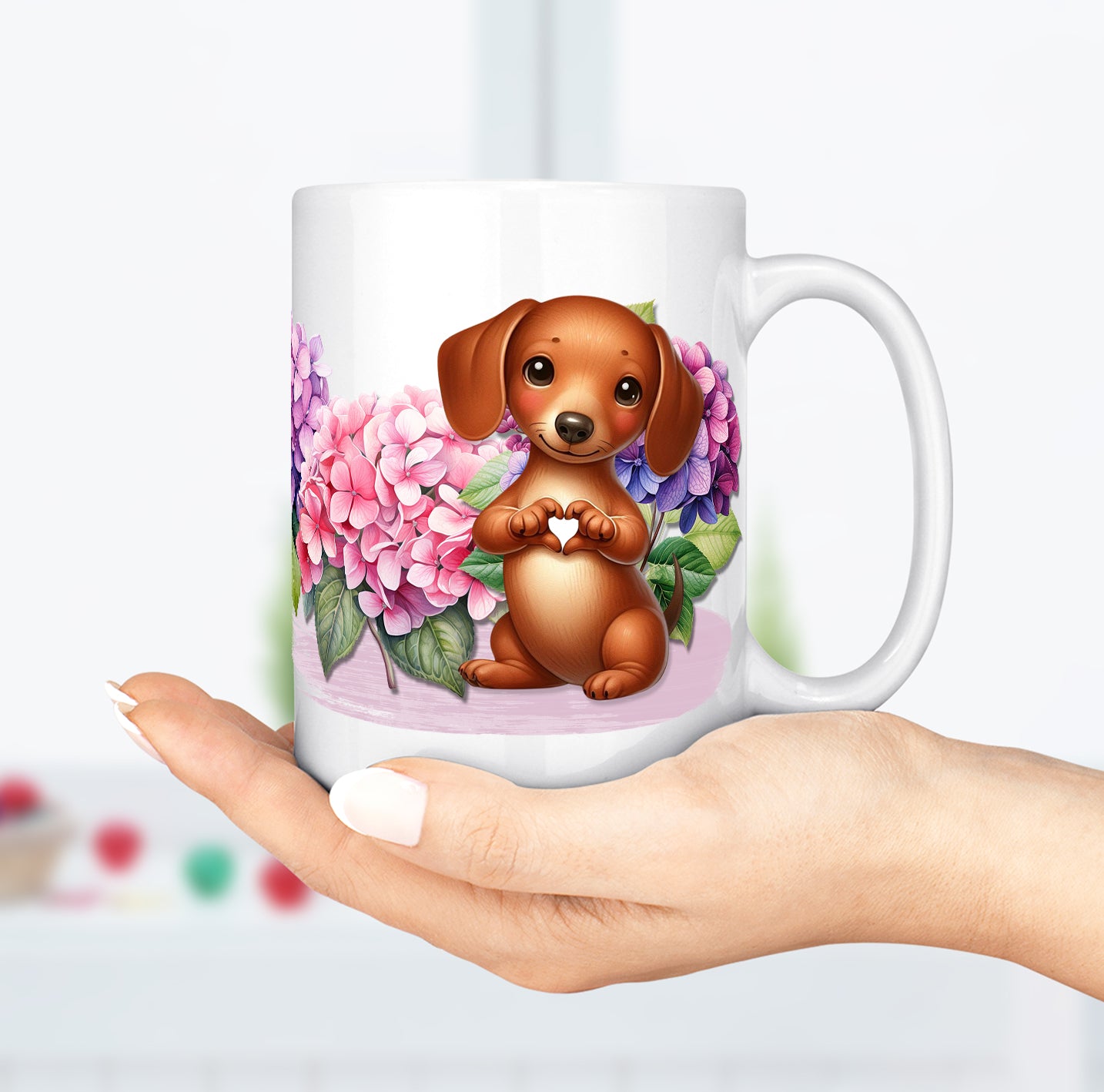 Dachshund Mug - Ceramic - Coffee - Tea - Cup - Puppy Dog