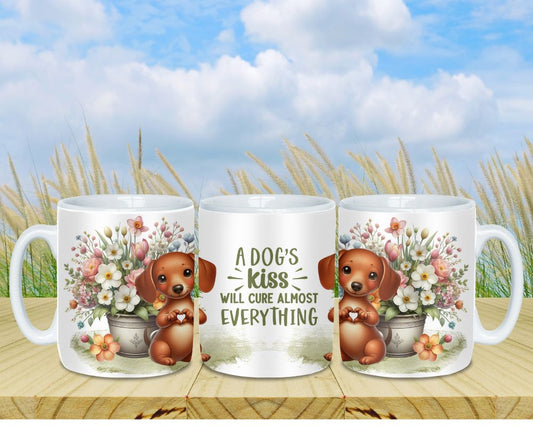 Dachshund Dog Mug - Puppy Ceramic Coffee Cup