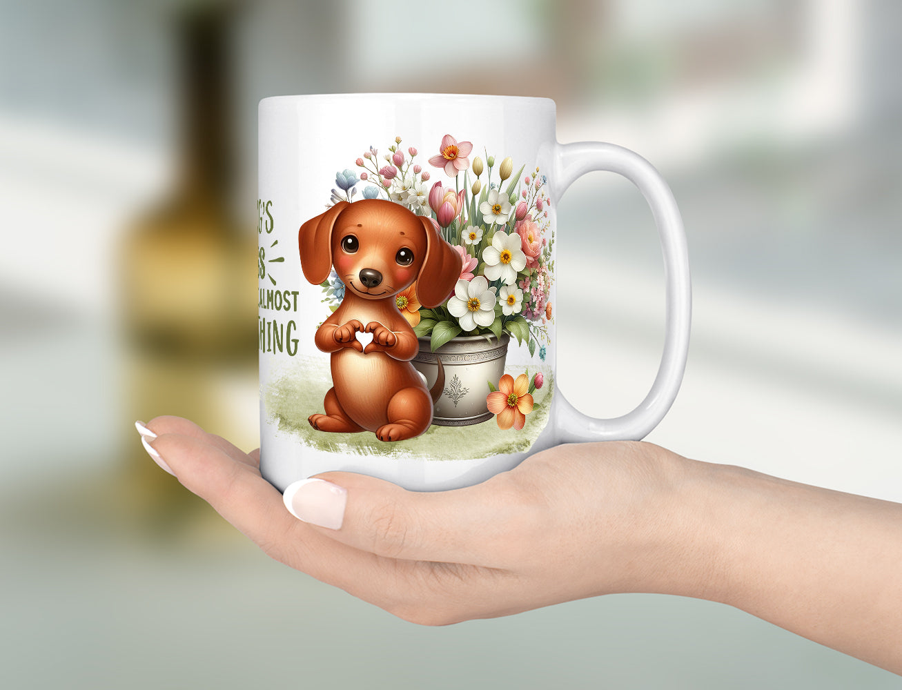 Dachshund Dog Mug - Puppy Ceramic Coffee Cup