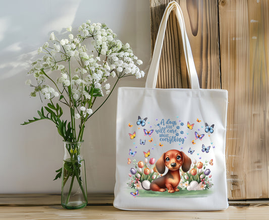 Dachshund Dog Canvas Tote Bag
