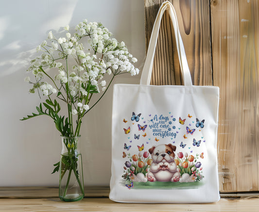 Canvas Tote Bag - Bulldog