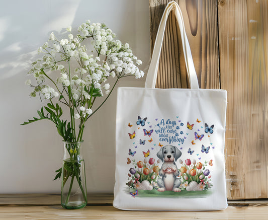 Adorable Dog Canvas Tote Bag - Great Dane