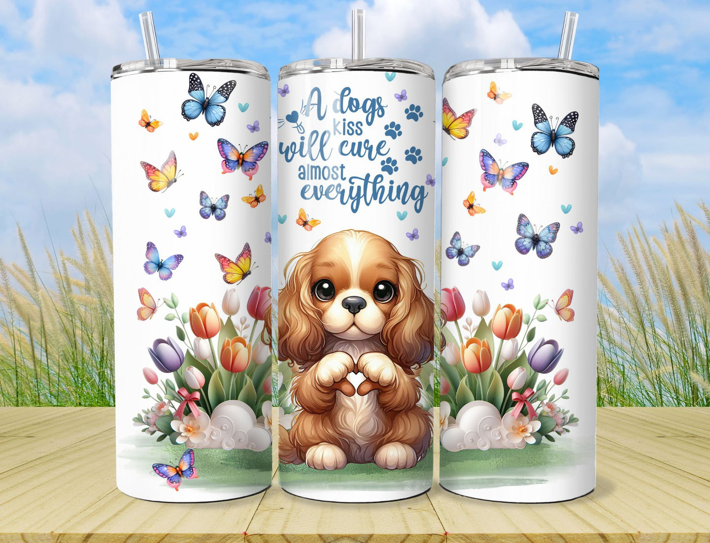 Tumbler Cocker Spaniel Puppy Dog - Pet 20oz Stainless Steel Vacuum Sealed Tumbler Cup