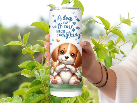 Tumbler Beagle Puppy Dog - Pet 20oz Stainless Steel Vacuum Sealed Tumbler with Lid and Straw