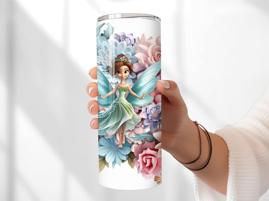 Fairy Tumbler, Floral 20oz Stainless Steel Tumbler