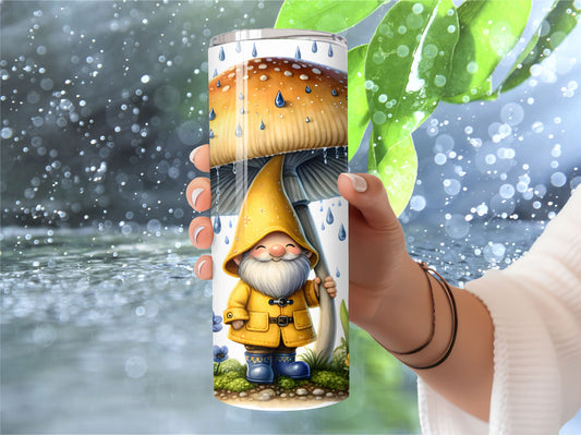 Spring Gnomes Tumbler Stainless Steel Hot/Cold Tumbler with Lid and Straw