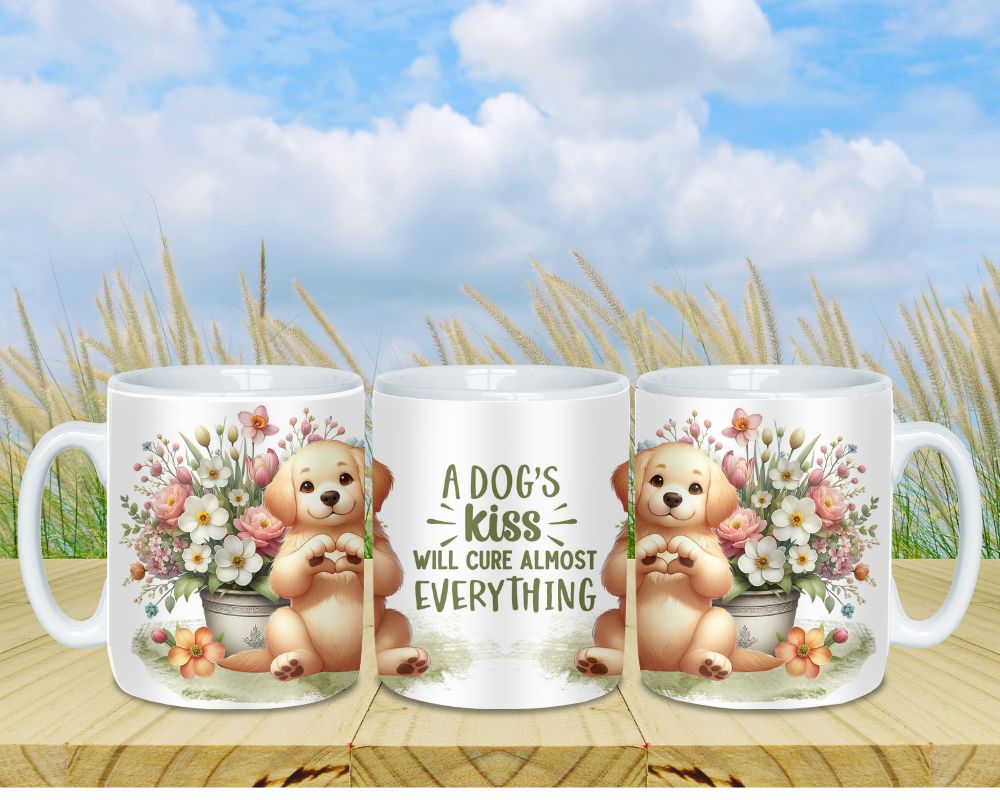 Golden Retriever Dog Mug - Puppy Ceramic Coffee Cup