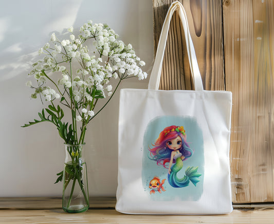 Sweet Mermaid Tote Bag - Personalize It!