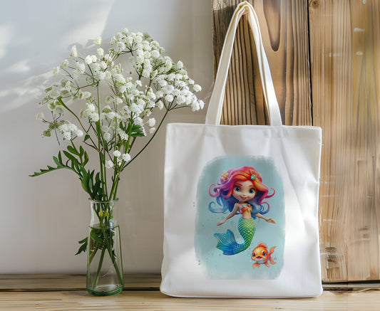 Cute Mermaid Tote Bag - Personalize It!