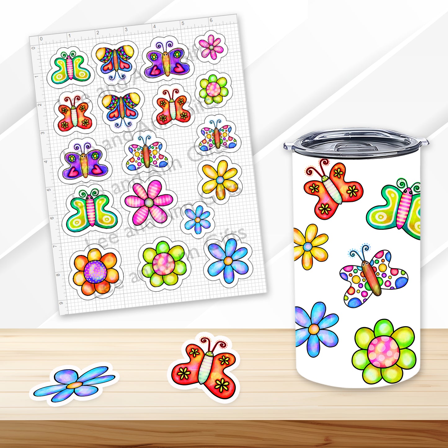 Doodle Butterflies - Decorate your own Tumbler Craft Kit