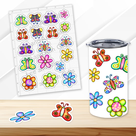 Doodle Butterflies - Decorate your own Tumbler Craft Kit