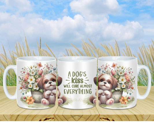 Dog Mug Shih Tzu   - Puppy Ceramic Coffee Cup