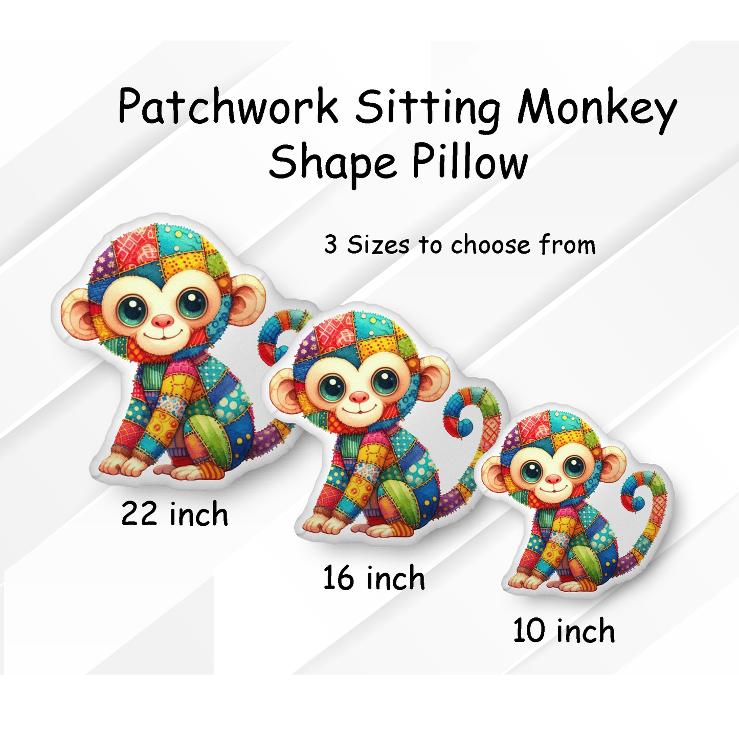 Monkey Shape Throw Pillow - Soft and Cuddly