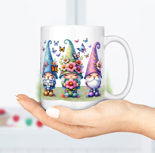 Spring Gnomes Mug - Ceramic - Coffee - Tea - Cup