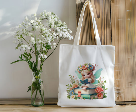 Reusable Tote Bag - Fairy and her Story Books - Personalize It