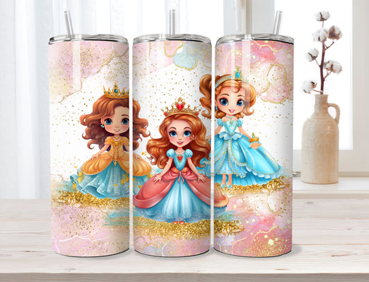 Princess Tumbler - 20oz Insulated Stainless Steel with Straw and lid
