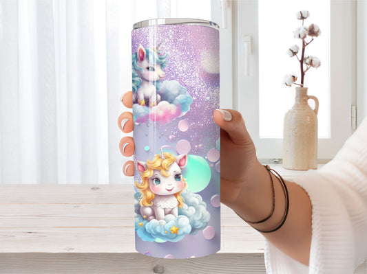 Unicorns on Clouds Tumbler - 20oz Stainless Steel Tumbler