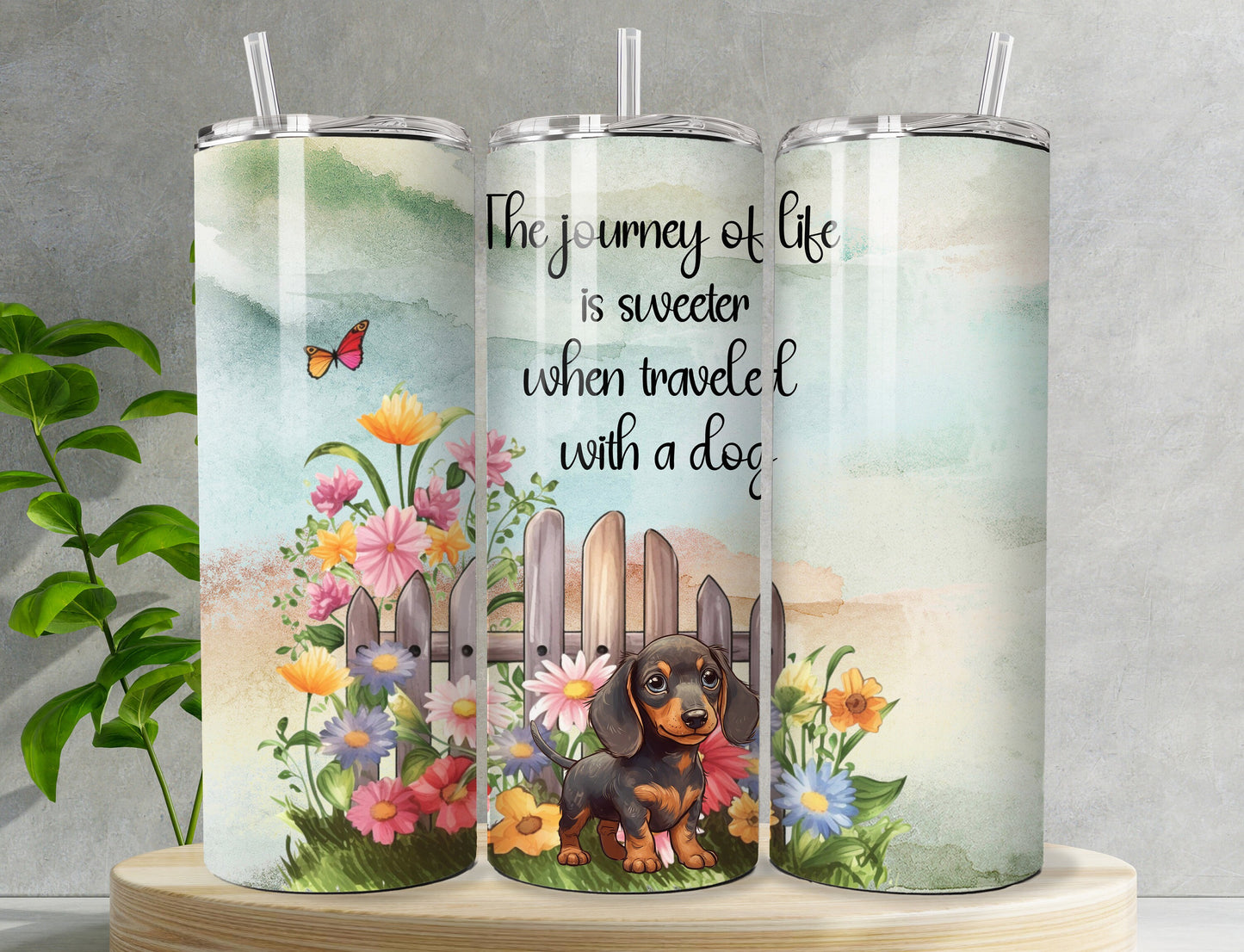 Puppy Dog 20oz Stainless Steel Tumbler, Can be Personalized