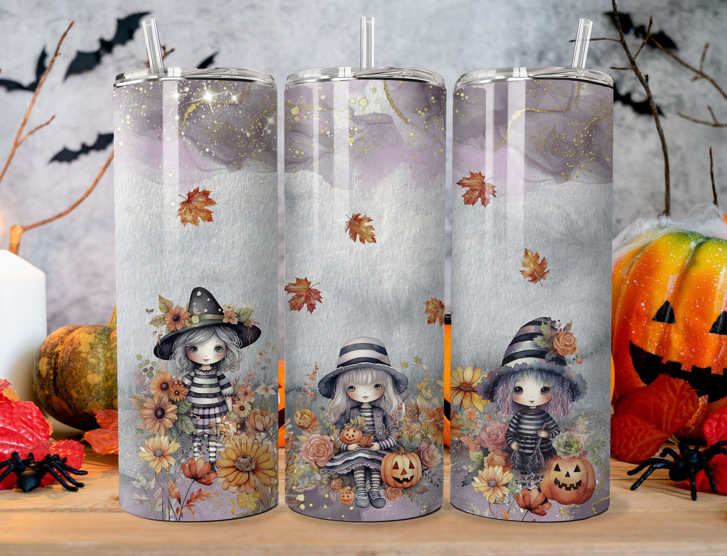 Cute Little Witches Tumbler 20oz Stainless Steel Vacuum sealed Tumbler