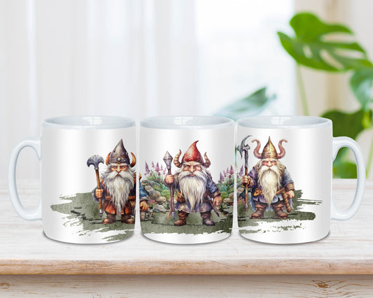 Ceramic Mug - Viking Gnomes Cup - Hot and Cold Drinkware