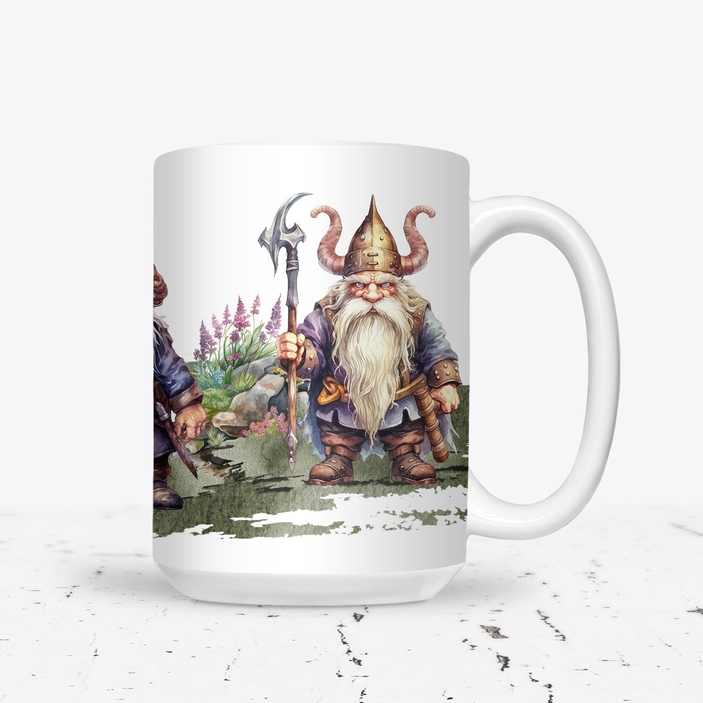 Ceramic Mug - Viking Gnomes Cup - Hot and Cold Drinkware