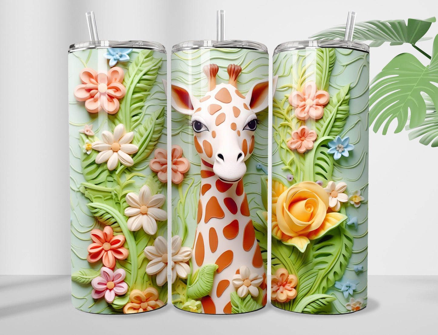 Giraffe 20oz Stainless Steel Tumbler