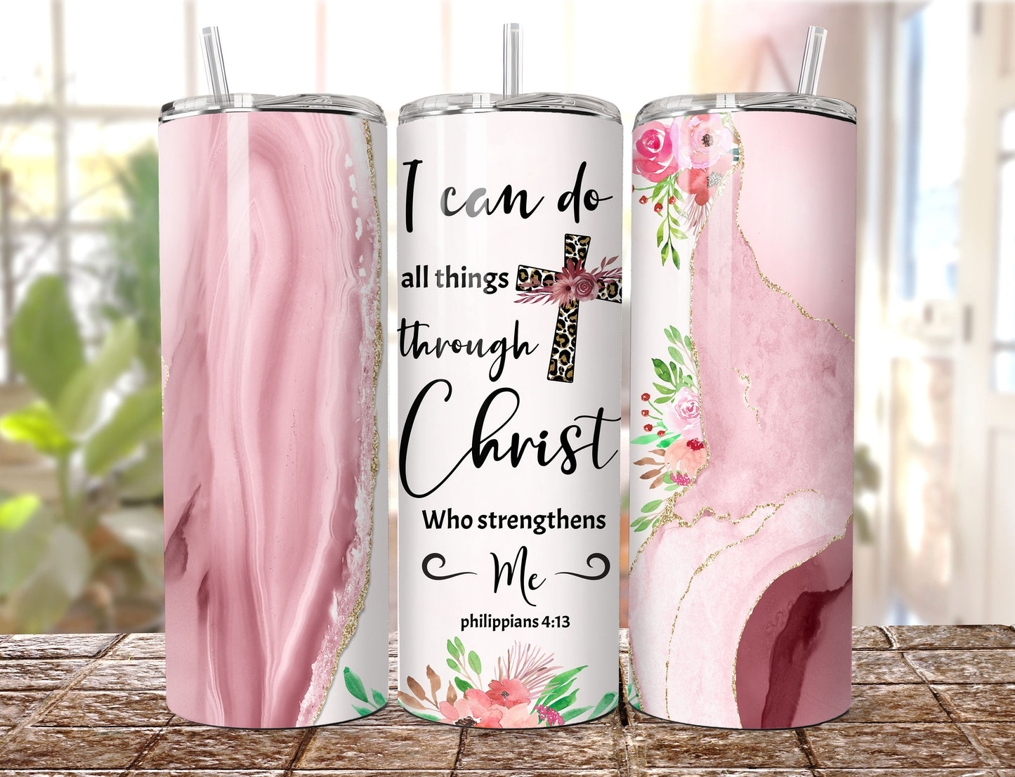 Christian Tumbler Cup - 20oz Stainless Steel Tumbler, Bible Verse,  Vacuum sealed Tumbler