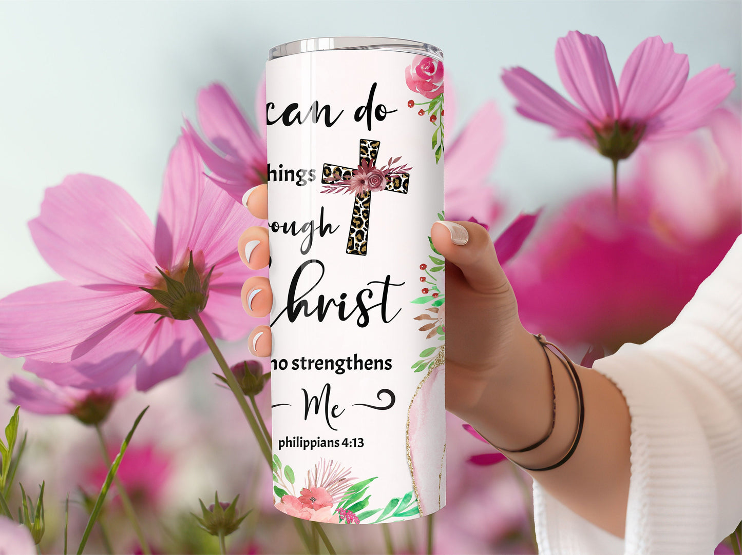 Christian Tumbler Cup - 20oz Stainless Steel Tumbler, Bible Verse,  Vacuum sealed Tumbler