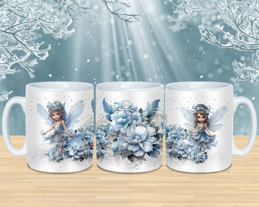 Winter Fairies 15oz Ceramic Mug - Christmas Coffee Cup